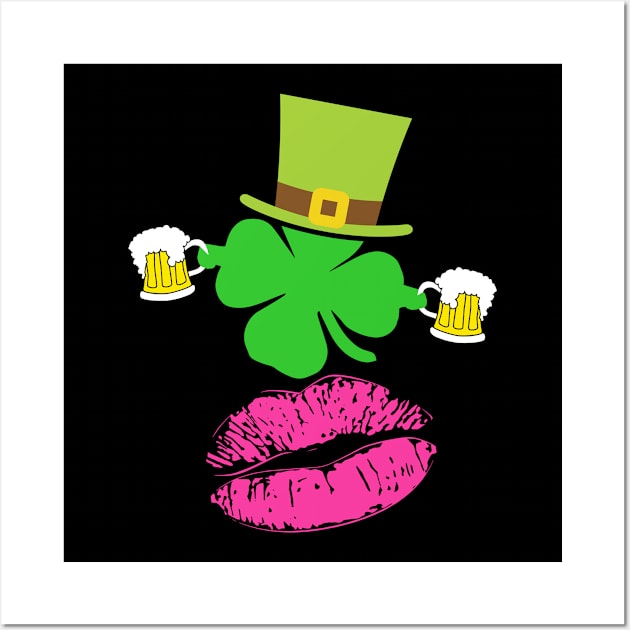 Funny St Patrick's Day Costume for Women Wall Art by adik